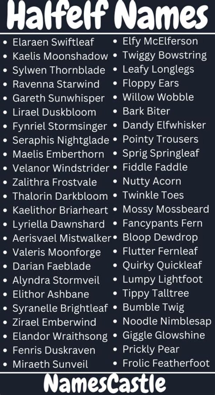550+ Cool HalfElf Names For Your Next D&D Campaign