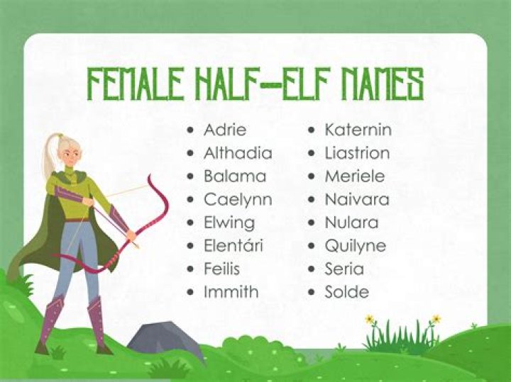 Best Half Elf Names Pet Names Vocab