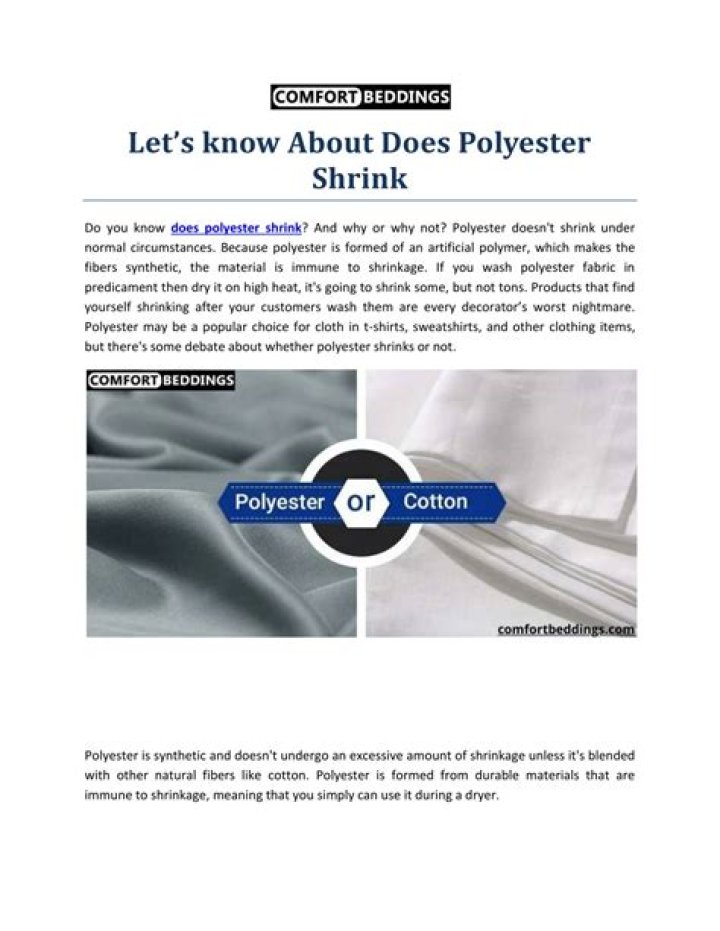 Does Polyester Shrink? Learn More How To Take Care Of It