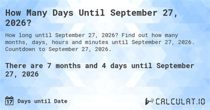 How Many Days Until September 22, 2024? Calculatio